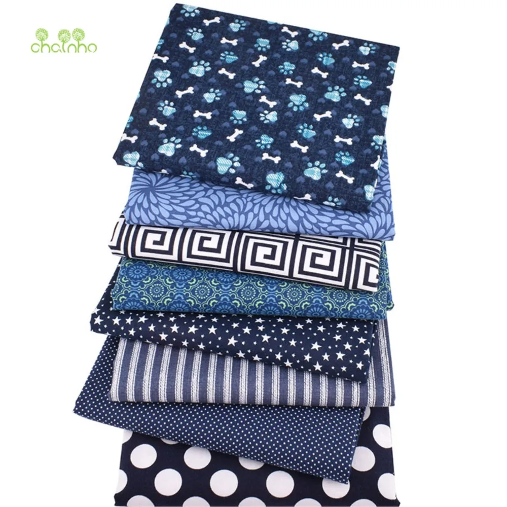 Chainho,Printed Plain Cotton Fabric,DIY Quilting Sewing Material,Patchwork Cloth,8 Bronzing Series Textile,20x25cm/Piece,15CD15