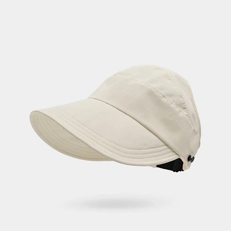 

Women UV Protection Hat Fisherman Cap Summer Beach Sun Protection Hat Portable Foldable Wide Brim Hats Adjustable Half-brim Cap