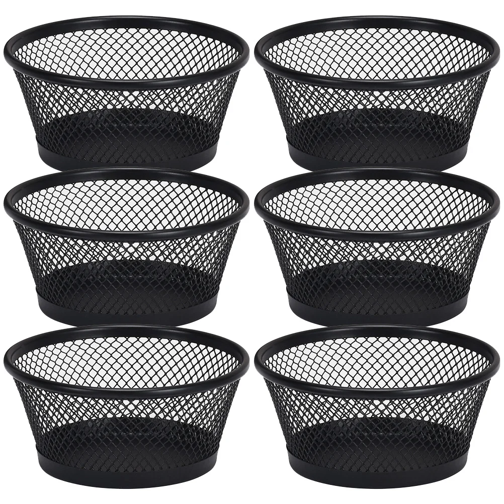 

6 Pcs Paper Clip Storage Basket Holder Office Paperclip Desk Iron Dispenser Holders for