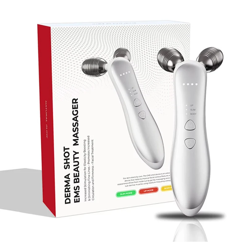 Electric Facial Massager Micro-current Beauty Face Lift Roller Massager Double Chin Thin Skin Tighten Massage Beauty Devices