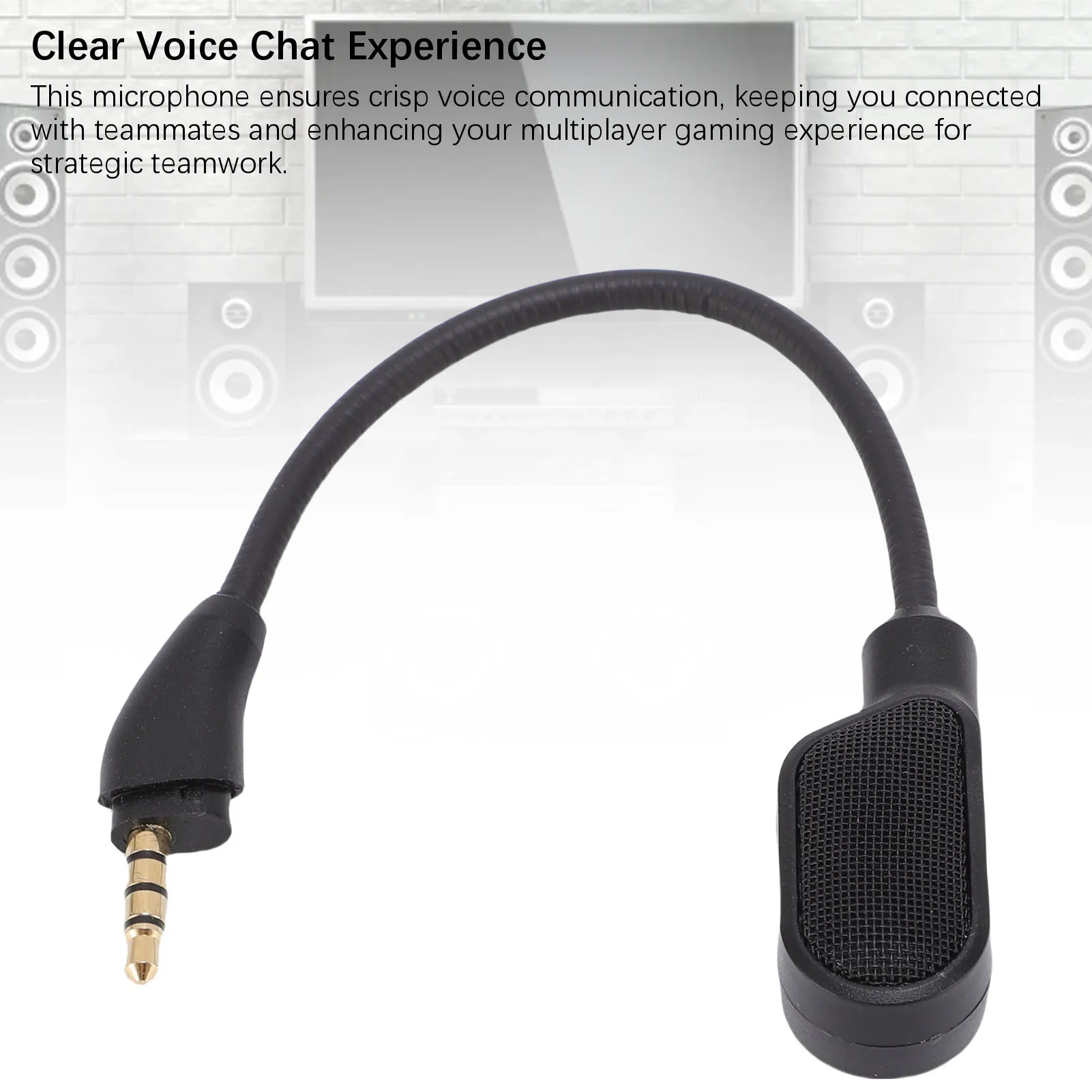 Gaming Headphone Mic Microphone Replacement for HyperX Cloud III Noise Canceling LED Indicator Flexible Gaming Headphone Mic