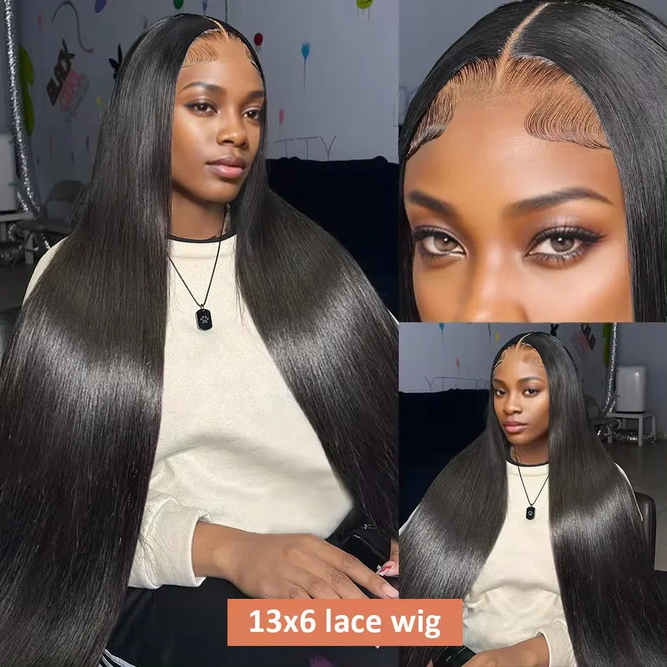 Human Hair Wig Lace Front Wig 30 Inch 200 Density for Black Women