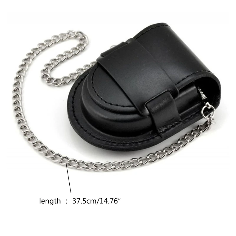 Pocket Watch Leather Cases Protector Holder Waist Bag with Chain Gift for Christmas Anniversary Birthday Easy Use watch storage box,watch storage bag,watch storage pouch,watch protector