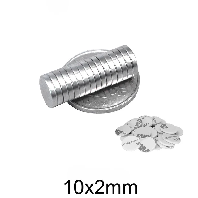 Magnete auf Metallplatte 10x2mm