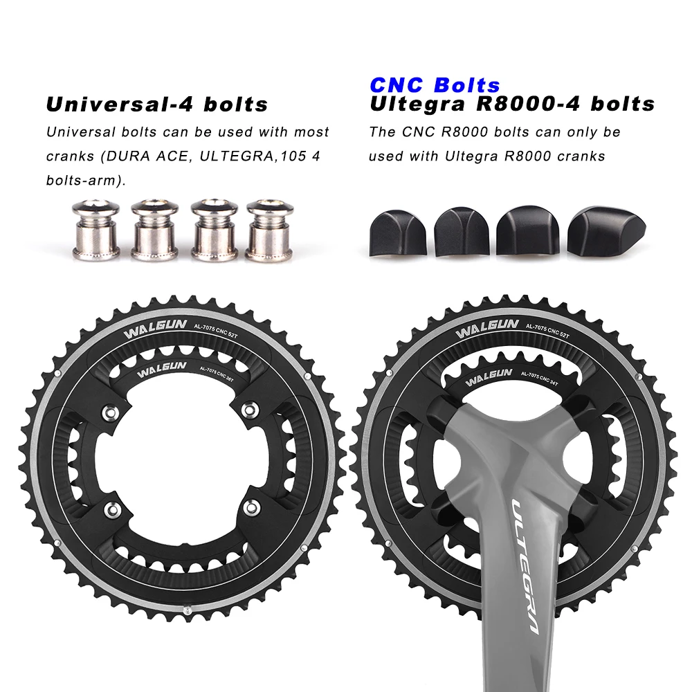 Двойная звезда шоссейного велосипеда WALGUN Ultegra R8000 105 R7000 110bcd 50t 34t 52t 36t 53t 39t для