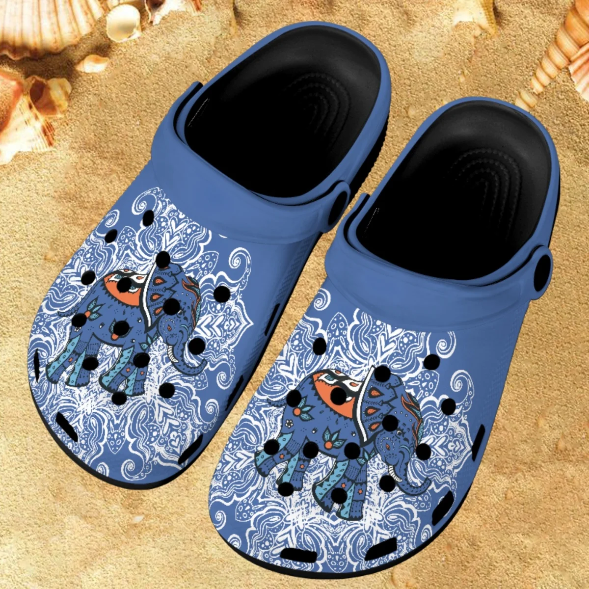 

Сандалии в богемном стиле со слоном, Нескользящие, дышащие, удобные, летняя обувь для сада, плоская подошва, 2023