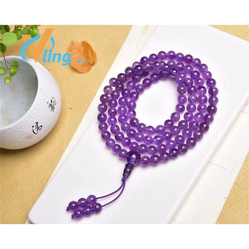 108 Pure Natural Amethysts Personalized Bracelet Boho Jewelry	 2022 Best Selling Products Gift For Girlfriend Trending Luxury