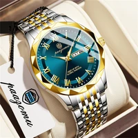 PAAZOMU 2025 NEW Luxury Quartz Man Wristwatch Sport Men Watches Waterproof Luminous Date Stainless Steel Men's Watch