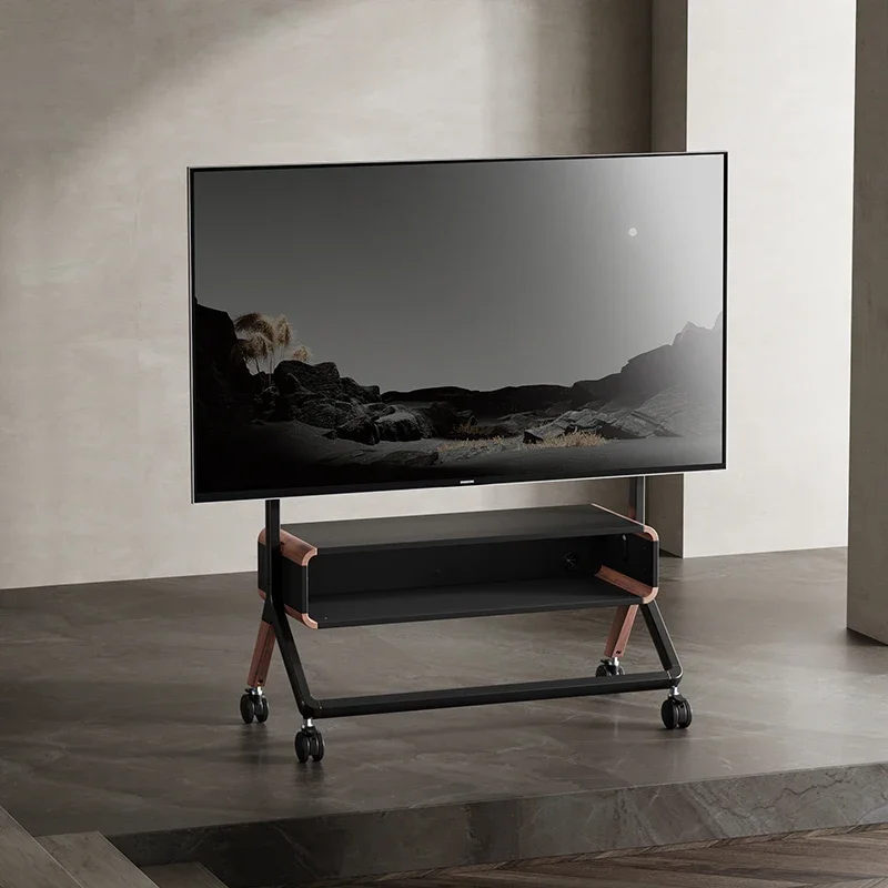 Tv Lcd Smart Screen Floor Mobile Trolley Home Tv Cabinet 55 65 75 Pollici