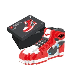 Mini blocs de construction pour garçons, 502 pièces, chaussures de sport, Anime, bricolage, modèle de jouet, cadeaux pour enfants, ornement de bureau 
