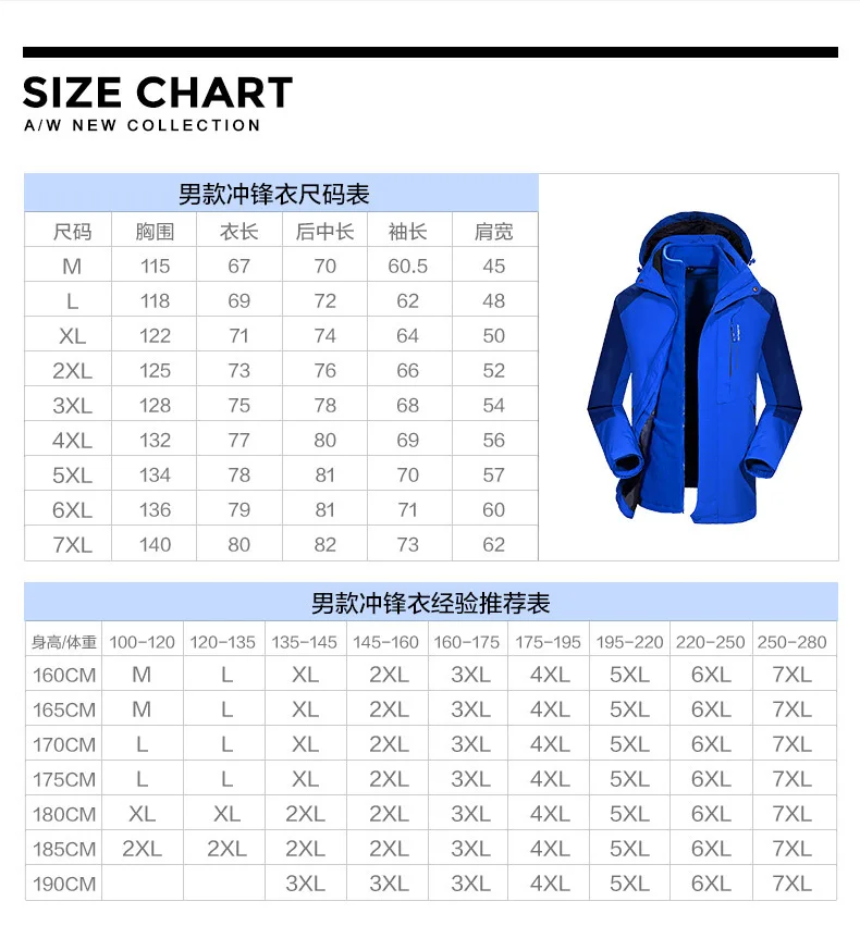 Jacket men's 2022 new couple three-in-one two-piece detachable windproof waterproof autumn and winter fleece mountaineering