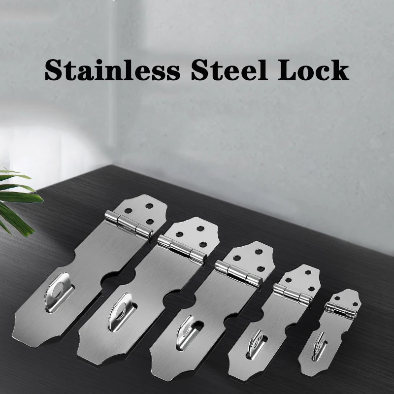 Door latch sliding door latch door lock latch cabinet locks 1pc 2pcs 2.5 Inch Stainless Steel Lock Buckle Cabinet Door Drawer Lock Nose Fixed Door Buckle Latch Old-fashioned Wooden