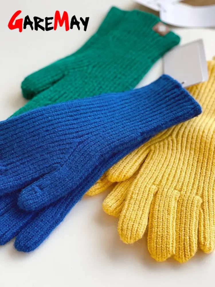 Warm Gloves Women's Autumn Winter Elegant Warm Touchscreen Casual Long Vintage Knitted Outdoor warm gloves