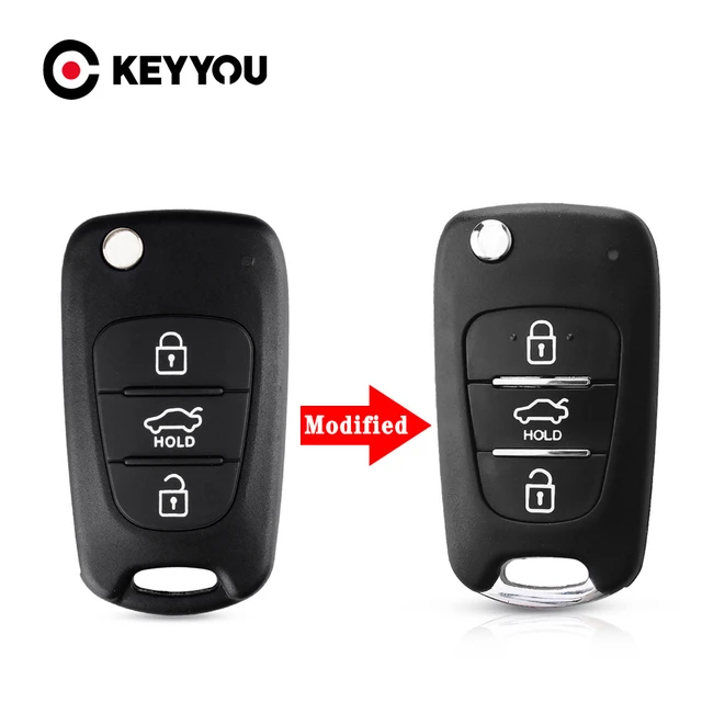 KEYECU Flip Fernbedienung Auto Schlüssel für Hyundai IX35 IX20 I30