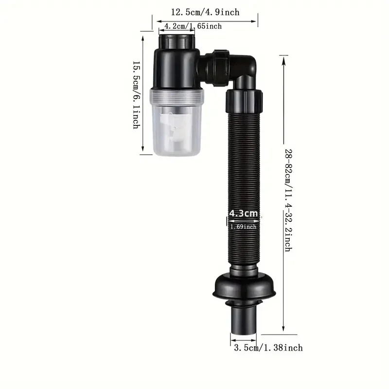 1PC Washbasin Drain Pipe Insect Proof Odor Proof Blockage Proof And Leak Proof Water Dispenser Washbasin Drainage Pipe 5