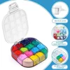 [NOT INCLUDE PIGMENT] 1/4 Pcs Airtight Paint Storage Palette Box with Lid Portable 16 Well Palette Box Palette for Watercolor 3