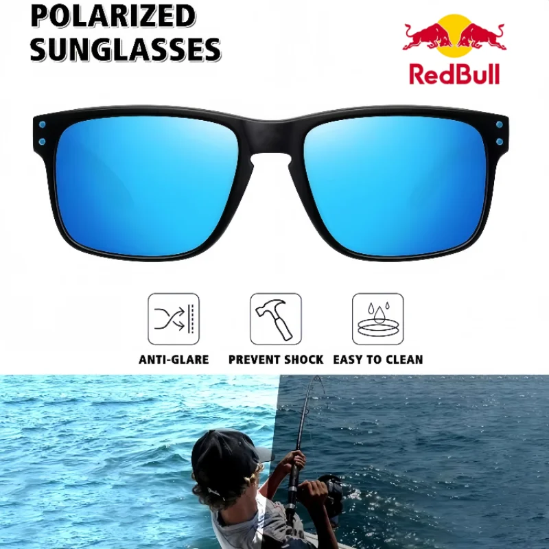 Red Bull Fashion F1 Polarized Square Sunglasses for Men and Women UV Protection