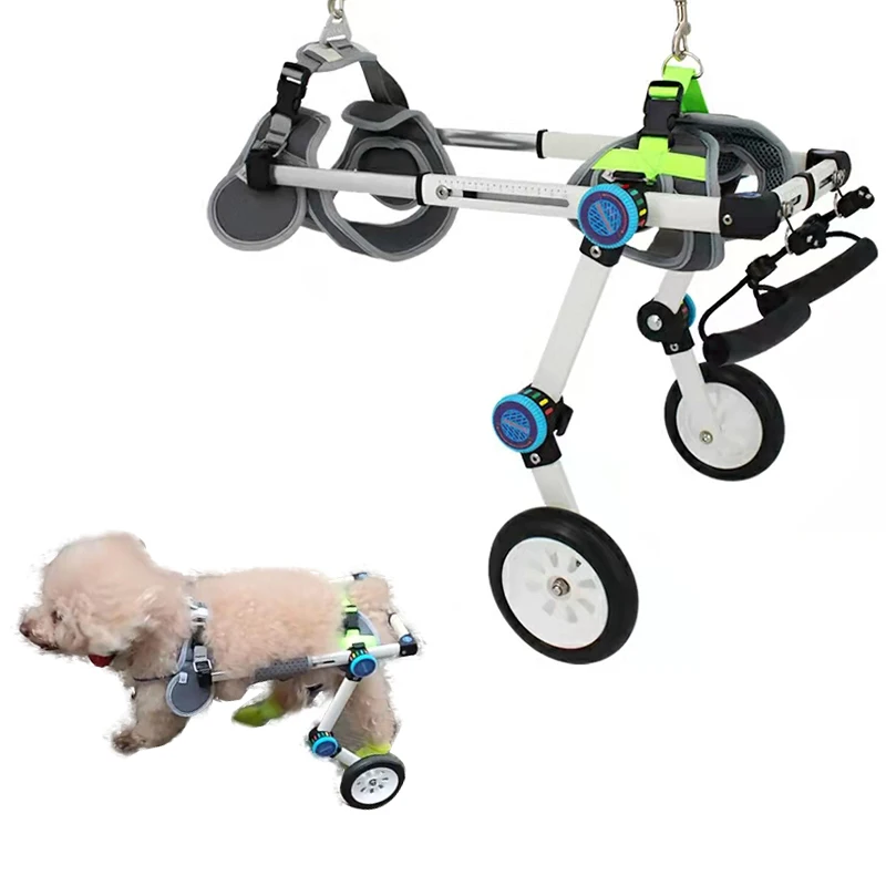 조절식 애완견 휠체어, 뒷다리 재활 휠체어, 경량, 0-60KGS