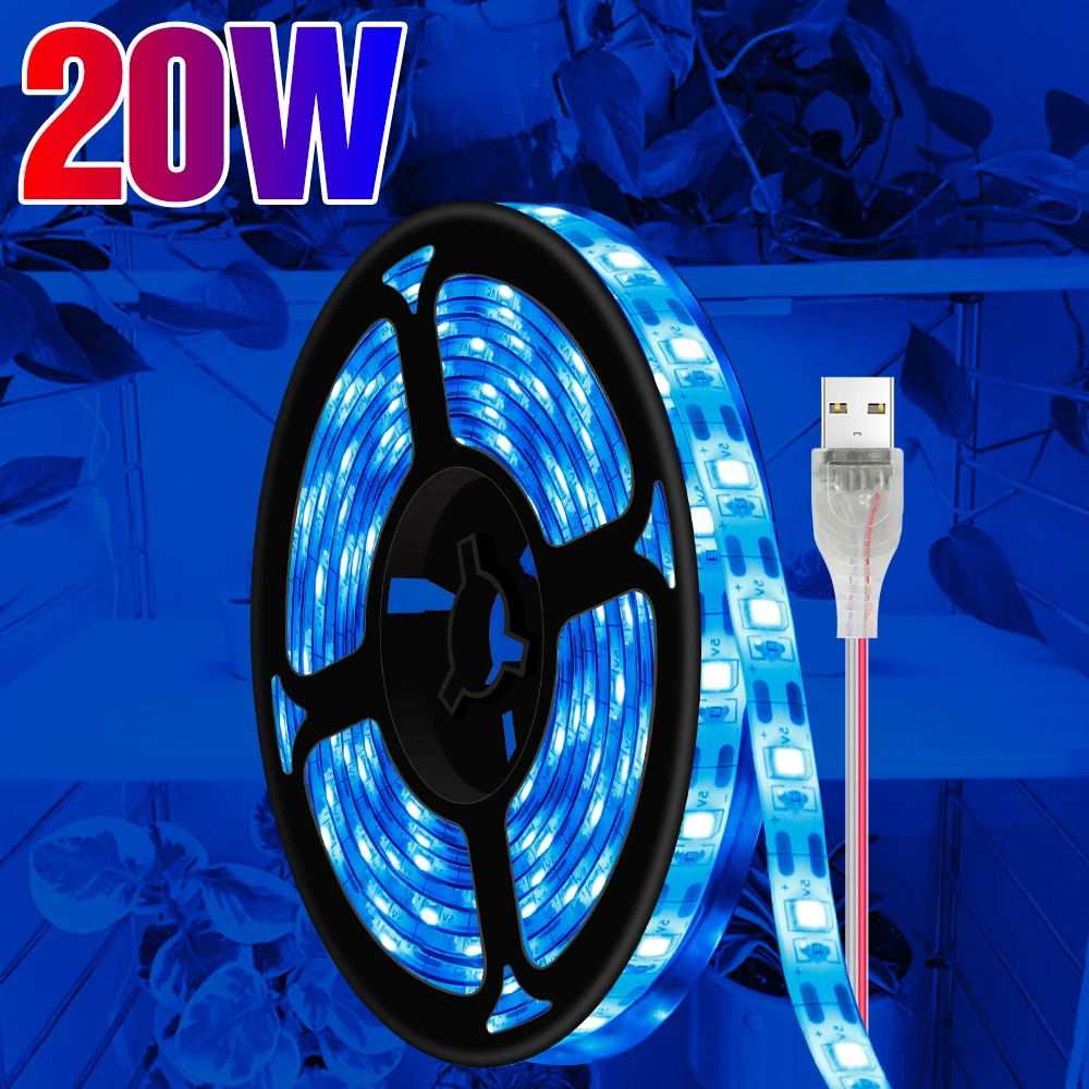 Led Grow Light Usb Plant Light Strip Led Full Spectrum Grow Tent Lamp 50Cm 1M 2M Serra Hydroponics Fiori Vegetali Grow
