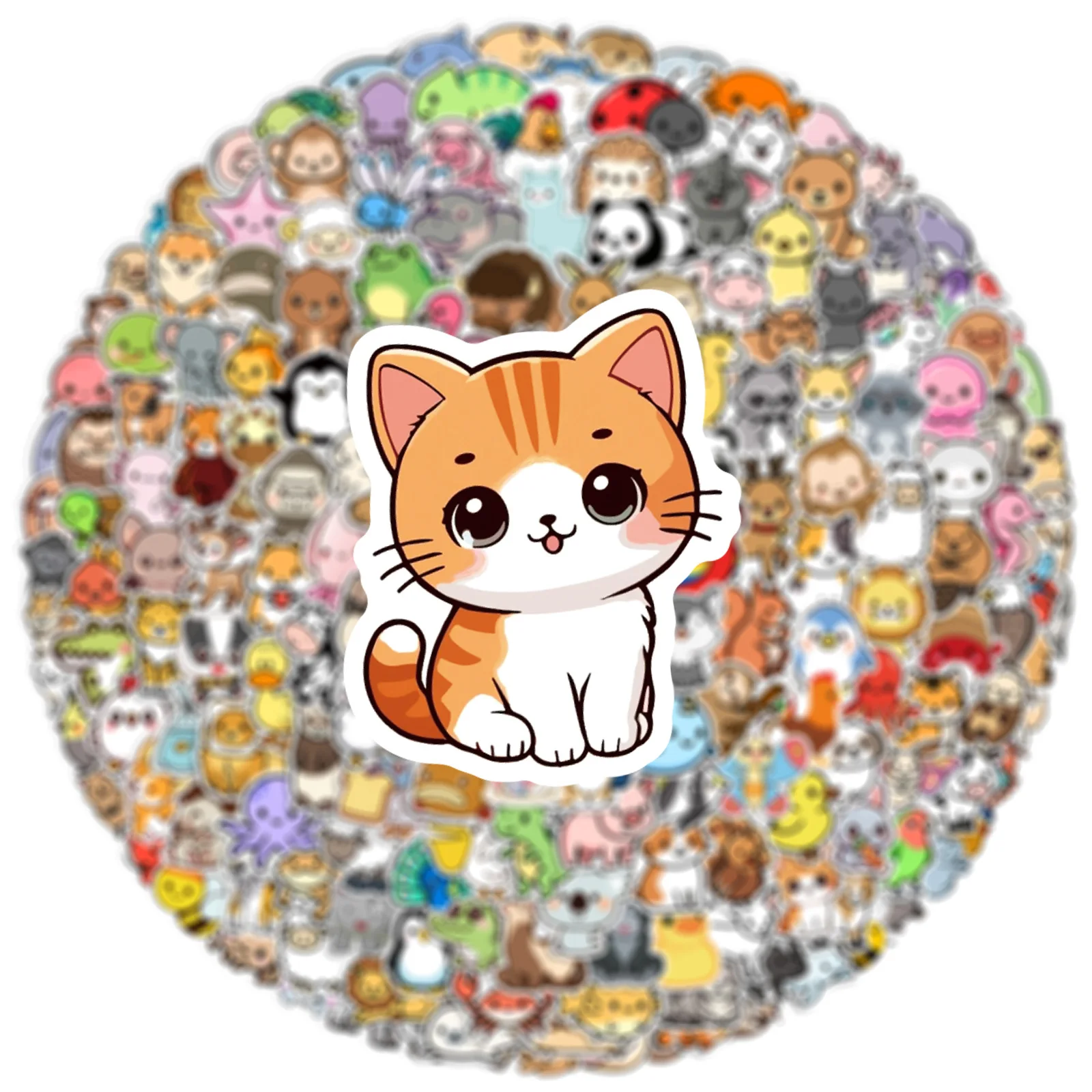 100/200PCS Nette Tiere Mixed Cartoon Graffiti Aufkleber DIY Telefon Gitarre Laptop Notebook Koffer Tasse Wasserdichte Aufkleber Kind spielzeug – Detail 7
