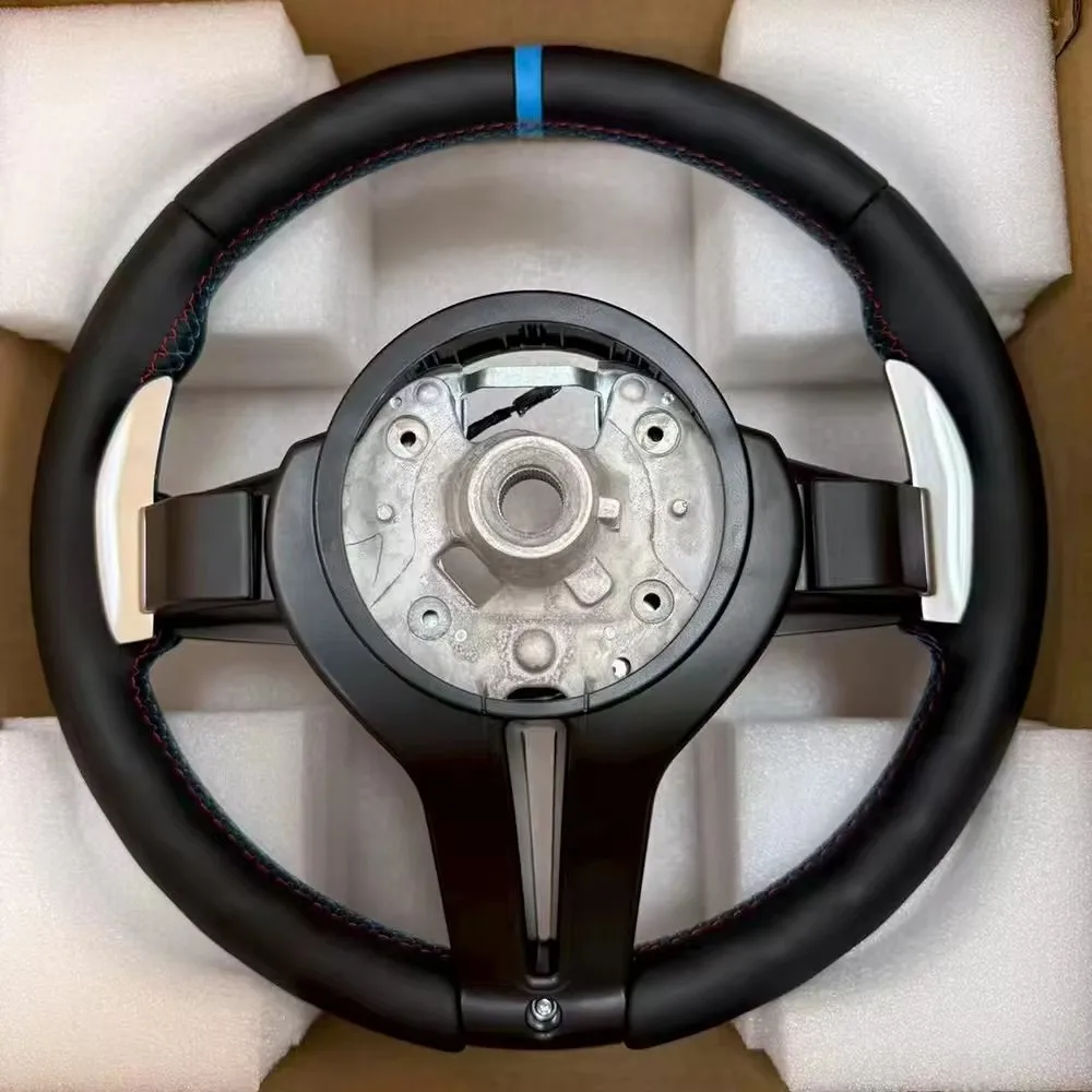 BMW F01 F06 F10 F11 F25 F26 F30 F31 F32 F12 F20 F21 F22 F33 F34 F36 M3 F80 M4 F82 M5 F90용 플랫 바텀 M 스포츠 스티어링 휠