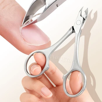Tagliacuticole professionale in acciaio inossidabile con impugnatura rotonda Nuovo pinza per cuticole Tagliacuticole Clipper Manicure Too1Pc