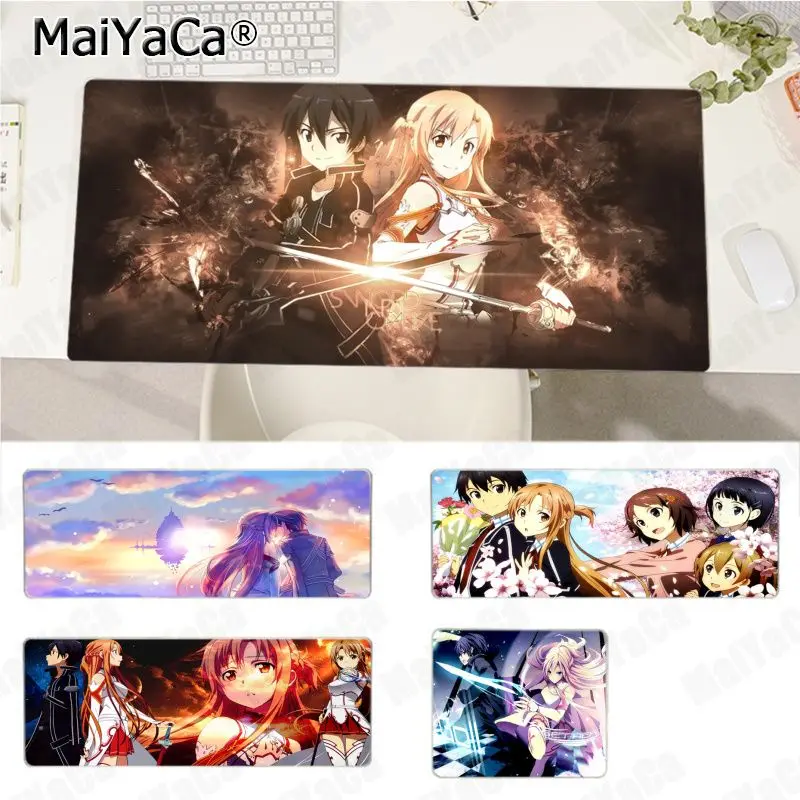 

Sword Art Online Mousepad Boy Pad Laptop Gaming Mice Mousepad Size for Game Keyboard Pad for Gamer