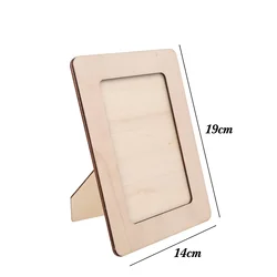 DIY Solid Wood Picture Frame Ornaments - Customizable Wooden Decor - 6PCS (Style - B)
