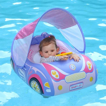 Swimbobo Kids Car Swimming Seat Floats Ring Inflatable Infant Floating For Summer Swim Boat Circle Bathing Water Toy Baby Float