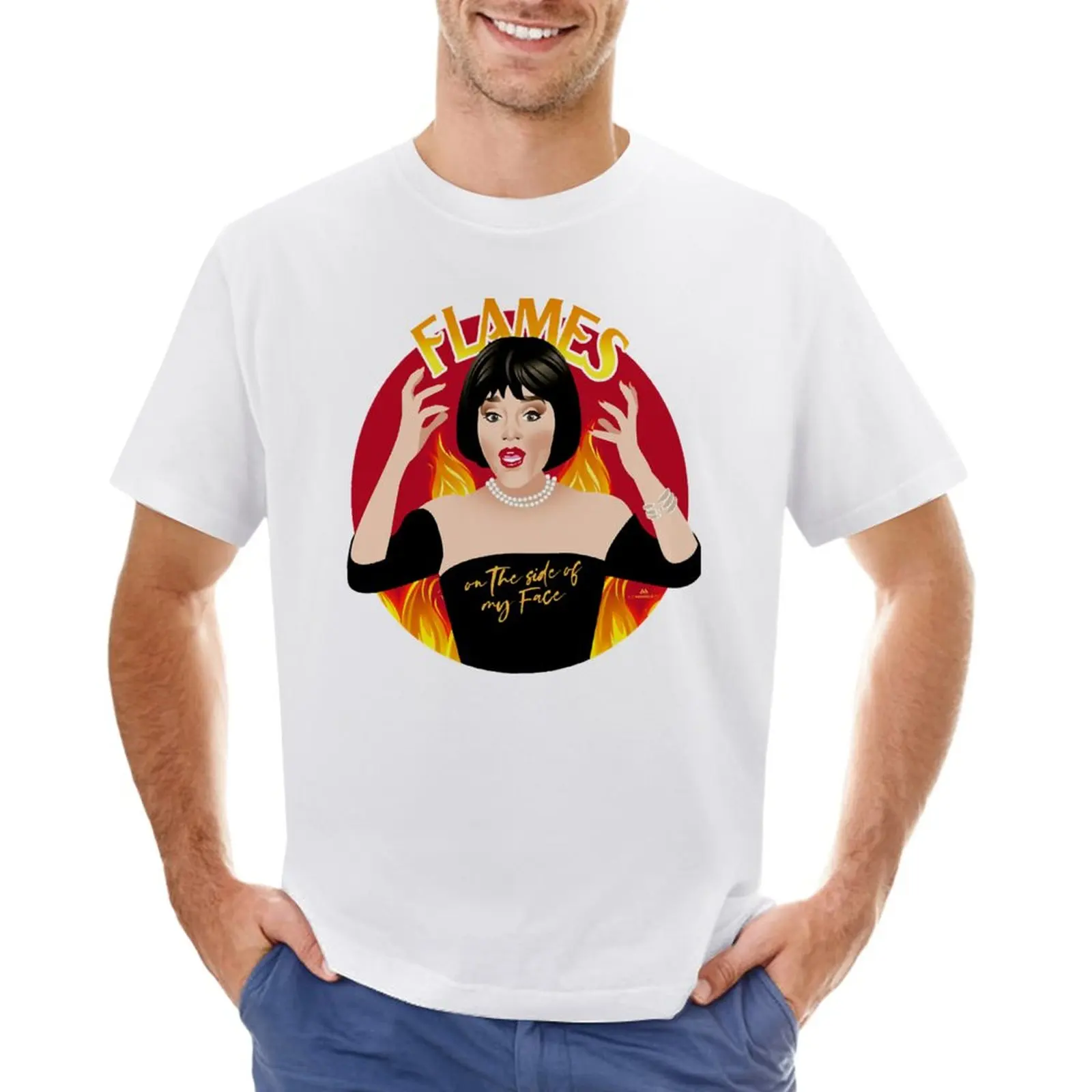 

Flames T-Shirt plus sizes boys whites anime clothes summer tops mens funny t shirts