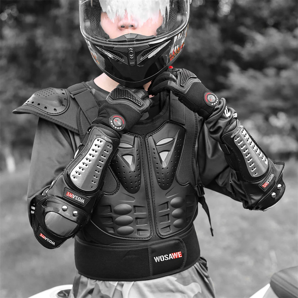 Adult Full Body Protector Vest Armor Off-road Motocross Armor Jacket Chest Spine Protection Gear Elbow Pads Knee Guard