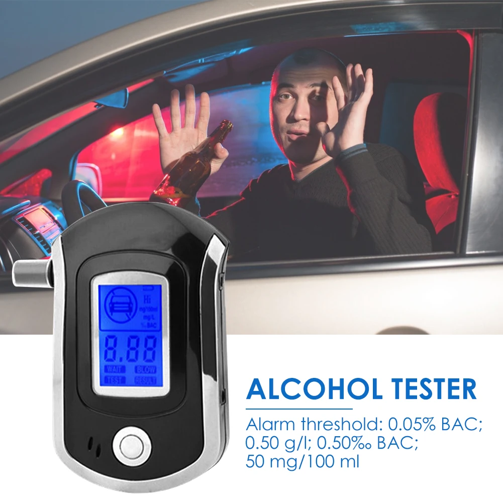 Digital Alcohol Detector High Accuracy Breath Alcohol Tester Battery Powered Mini Alcohol Breathalyzer for Personal Use