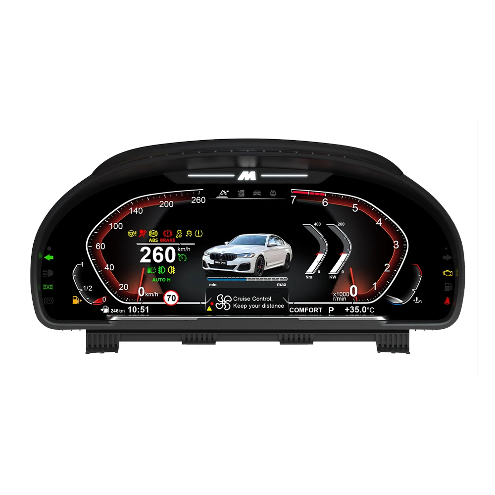 Car Digital Cluster Instrument Dashboard Panel Virtual Cockpit Speed Meter Display Odometer For BMW 5 Series F10/F11/F18 2009-17