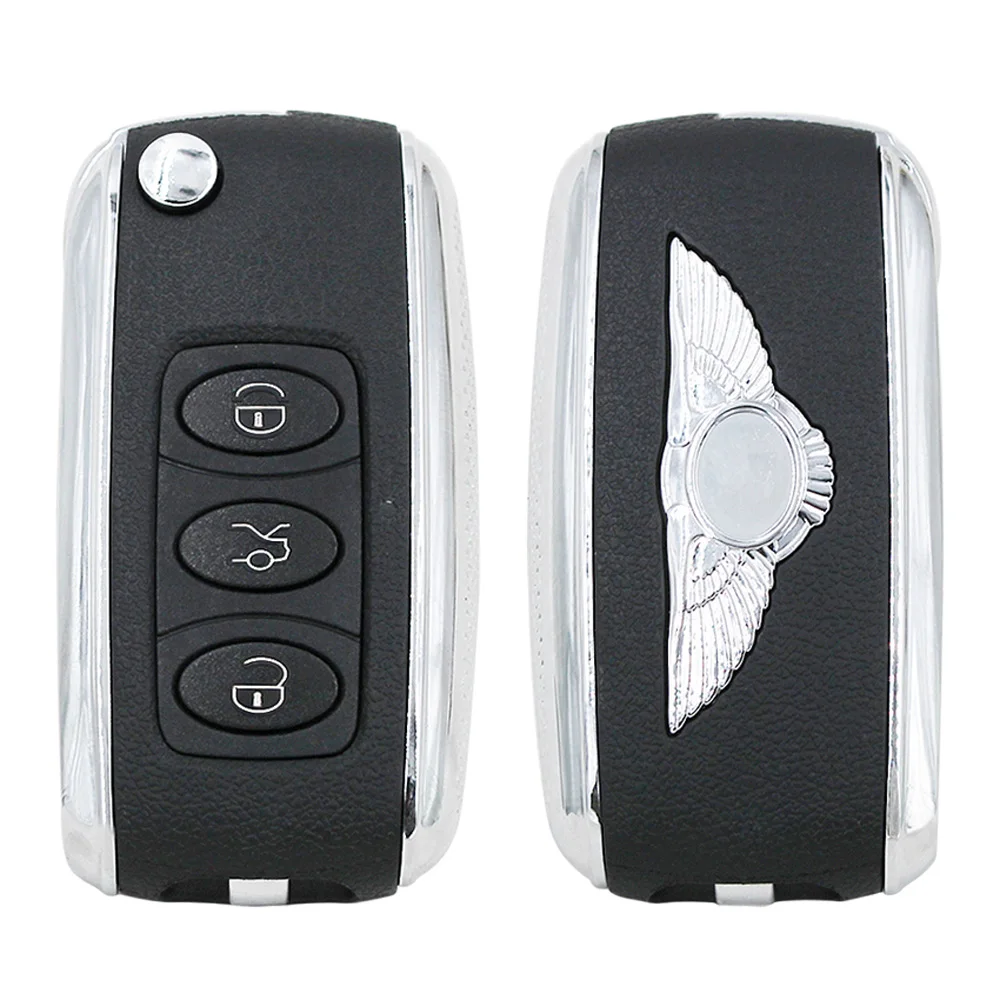 Car Key Shell Bentley Style Flip Remote 3 Button For V-W B5