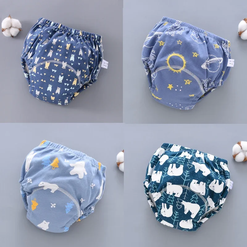 

6 Layer Waterproof Reusable Cotton Baby Training Pants Infant Shorts Underwear Cloth Baby Diaper Nappies Panties Nappy Changing