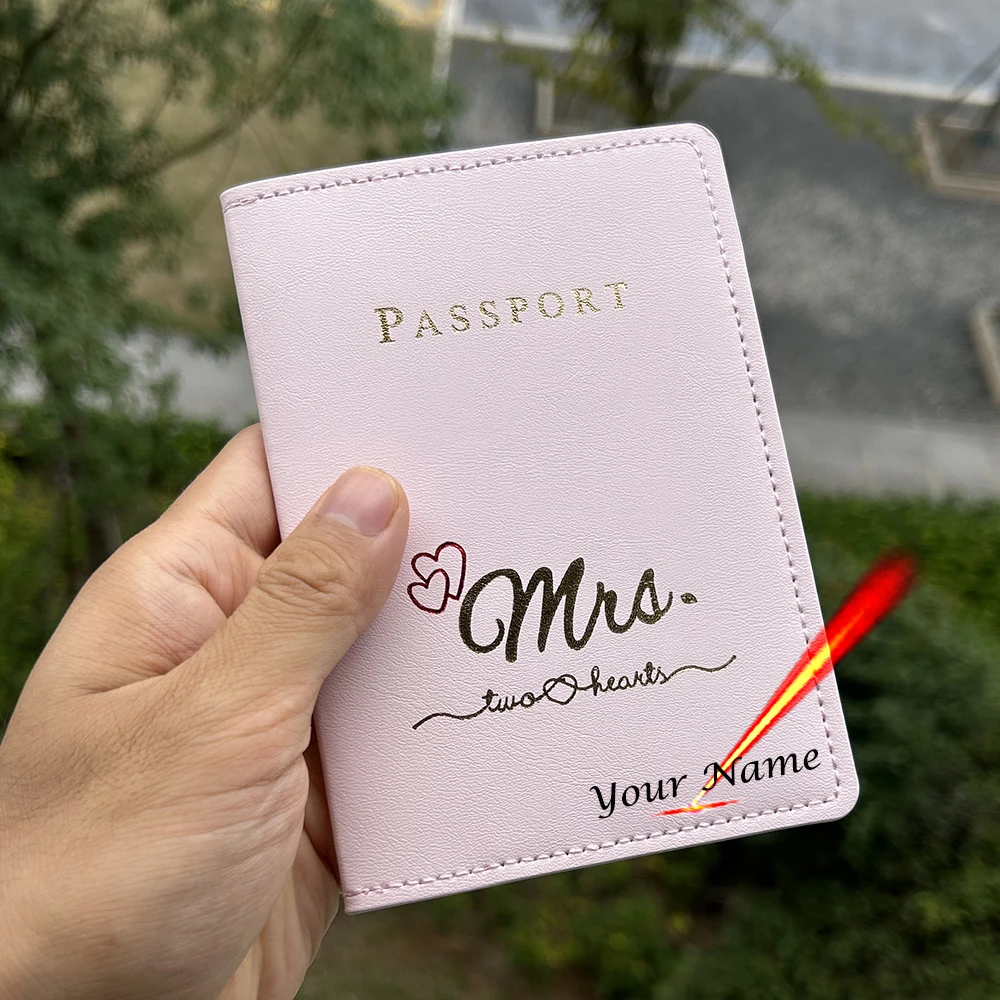 Customized Name Passport Cover Laser Engarving Names Passport Holder Travel  Wallet Card Holder - AliExpress