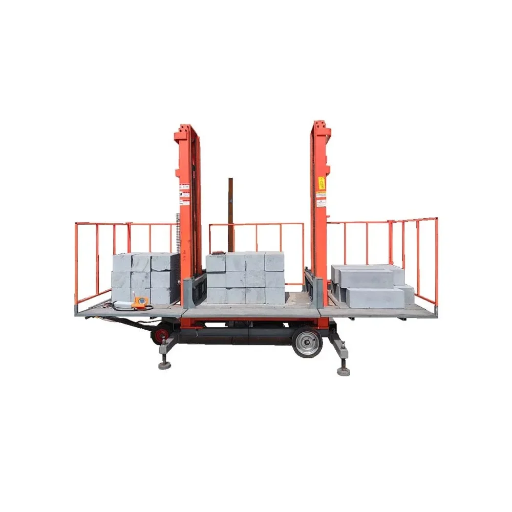 

Wall masonry plastering platform mobile hydraulic lift upper brick bricklaying platform electric walking lift