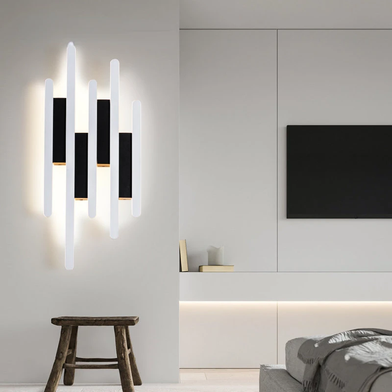 

Nordic Wall Lamp Bedroom Bedside Lamp Living Room TV Background Wall Lamp Aisle Lamps Minimalist Long Strip Modern Minimalist