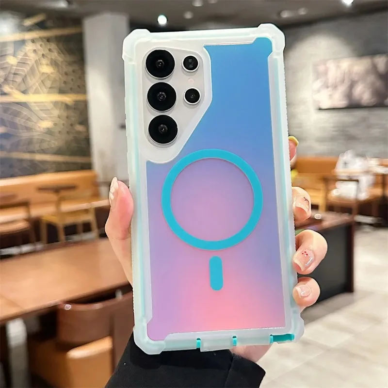 Gradient Magnetic Airbag Bumper Case - Aurora TPU Armor Cover