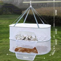 Three-Layer Drying Net Anti-Mosquito Drying Fish Net Strong And Durable Folding Food Drying Net for Vegetable Fruit Household 1