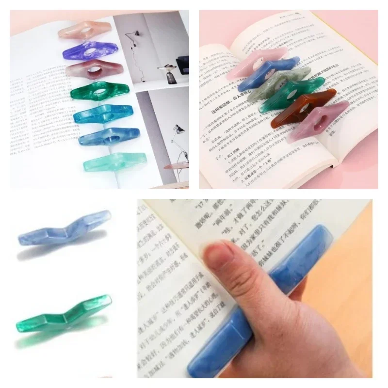 Reading Support Gadget Book Page Holder For Reading Easily Resin Thumb Ring Book Holder Bookmark 1pc Back To School bookmark page holder,bookmarks stationery supplies,bookmark holder