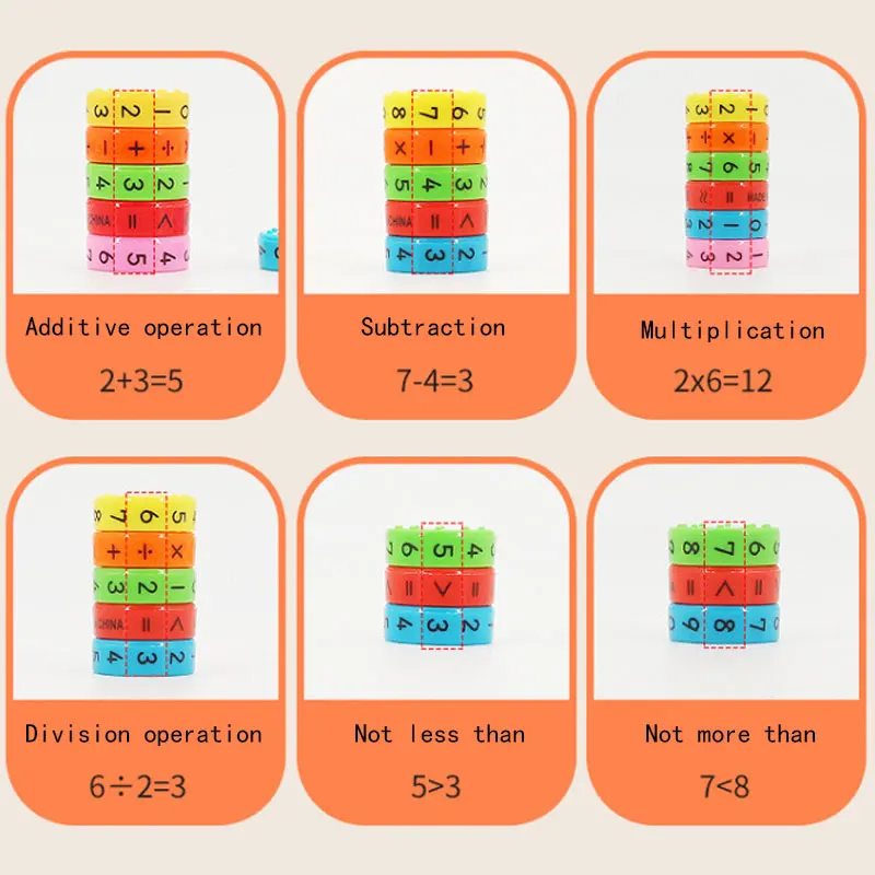 Children Mathematics Numbers Magic Cube Toy Montessori Puzzle Game Kids Learning Educational Math Magnetic Block Calculate Game 3