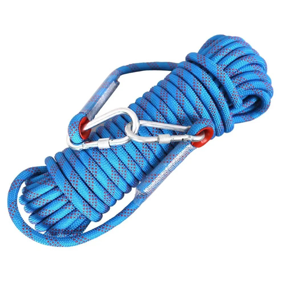 Tomshoo 10mm Rock Climbing Rope 10M/20M/30M Outdoor Static Rapelling Rope for Fire Rescue Safety Escape Climbing Accessories climbing rope