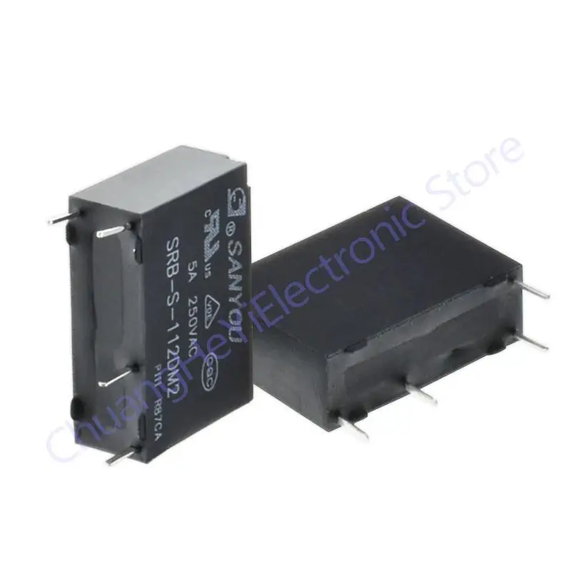 SANYOU 릴레이 SRB-S-105DM2 SRB-S-112DM2 4PIN 5V 12V 24VDC 5A250VAC 정상 열림 교체 세트 SRB-S-124DM2