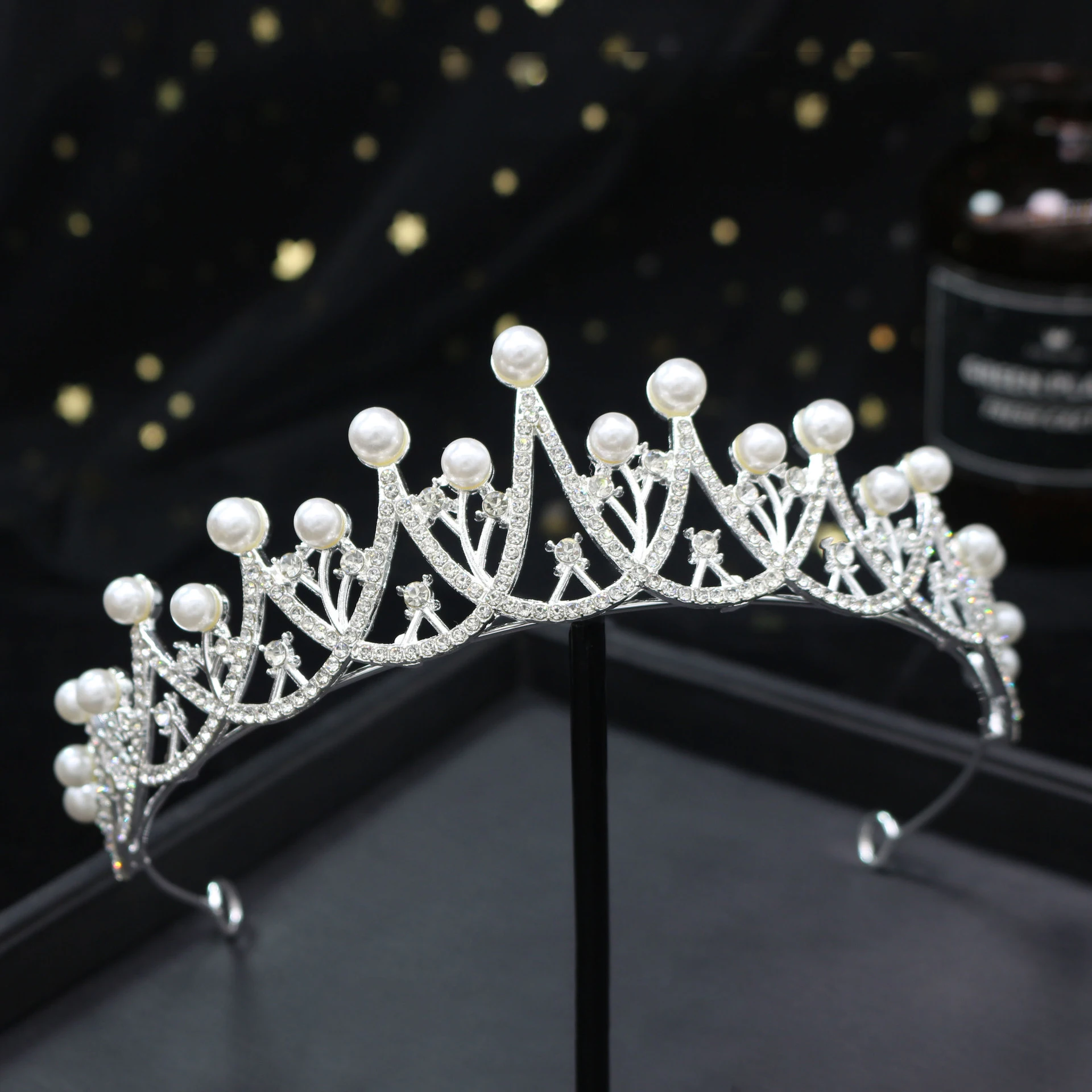 1pc Crown Bridal Vintage Hair Bands Crystal Rhinestone Handmade Hair Bands Crown Princess Birthday Party Plate Headdresses