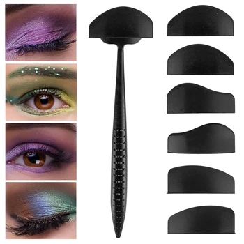 Silicone Glamup Easy Crease Line Kit With Eyeshadow Brush Make up Crease Line Kit Women Makeup Eye Shadow Applicator 2