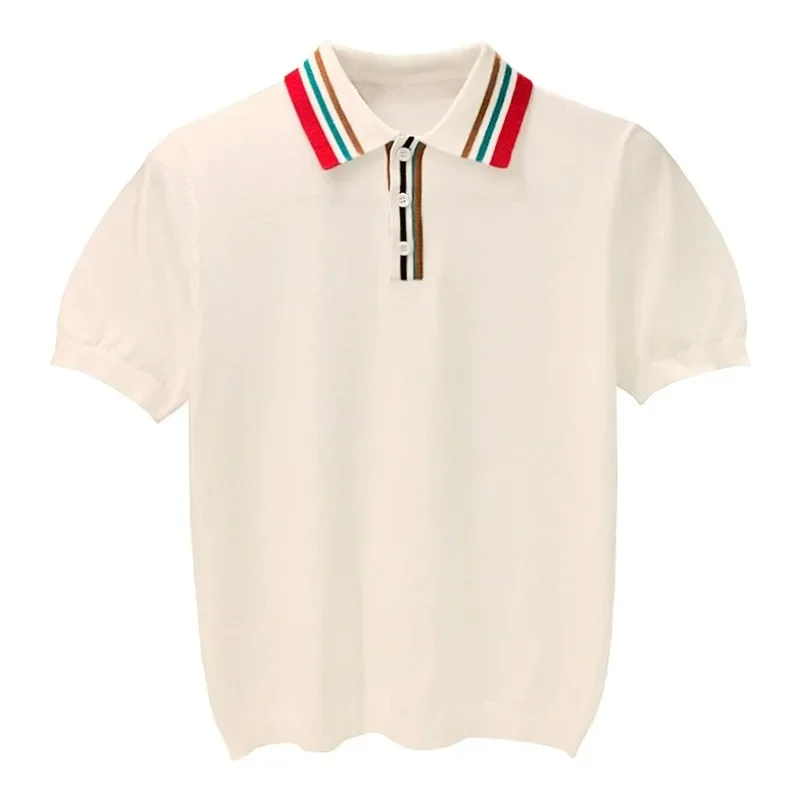 2023 Summer Men's Short Sleeve Top Outdoor Sports Golf Threaded Casual T-Shirt