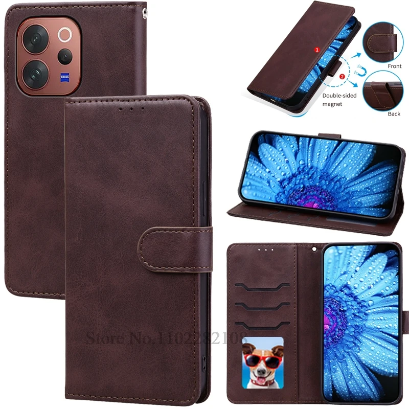 Premium Flip Leather Wallet Phone Cover - Elegant Protection Case with Card Slots