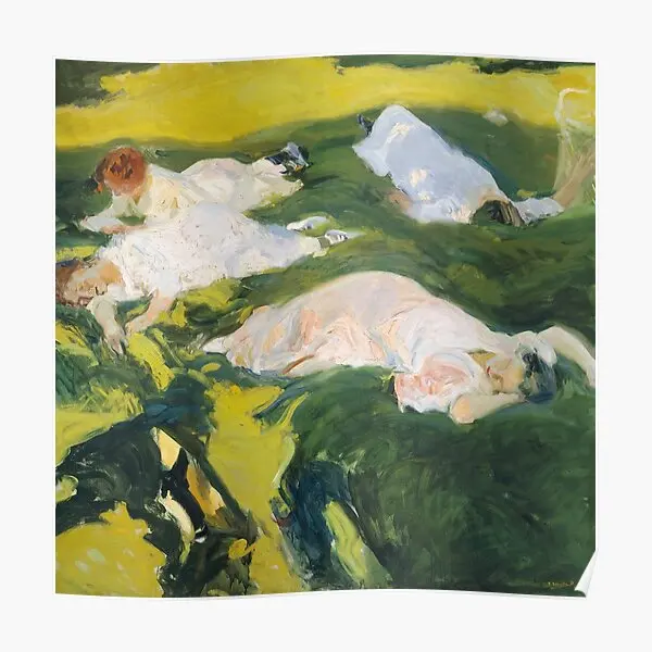 

La Siesta By Joaquin Sorolla 1911 Poster Print Modern Room Decor Decoration Funny Mural Picture Painting Home Wall No Frame