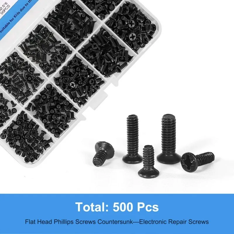 M2 M3 Screw Set KM2 Machine Laptop Screw Flat Head Phillips Drive Accessories for Repair Computer Electronic Laptop Screws Kit 1